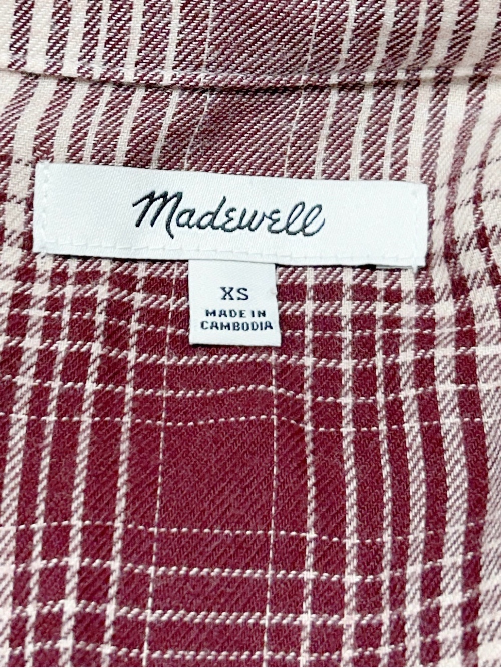 Madewell Heathered Flannel Popover Top Oversized Shirt Soft Size XS - Picture 4 of 9